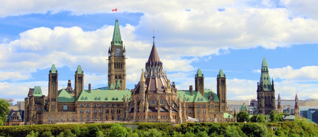 Canadian parliamentary building in Ottawa